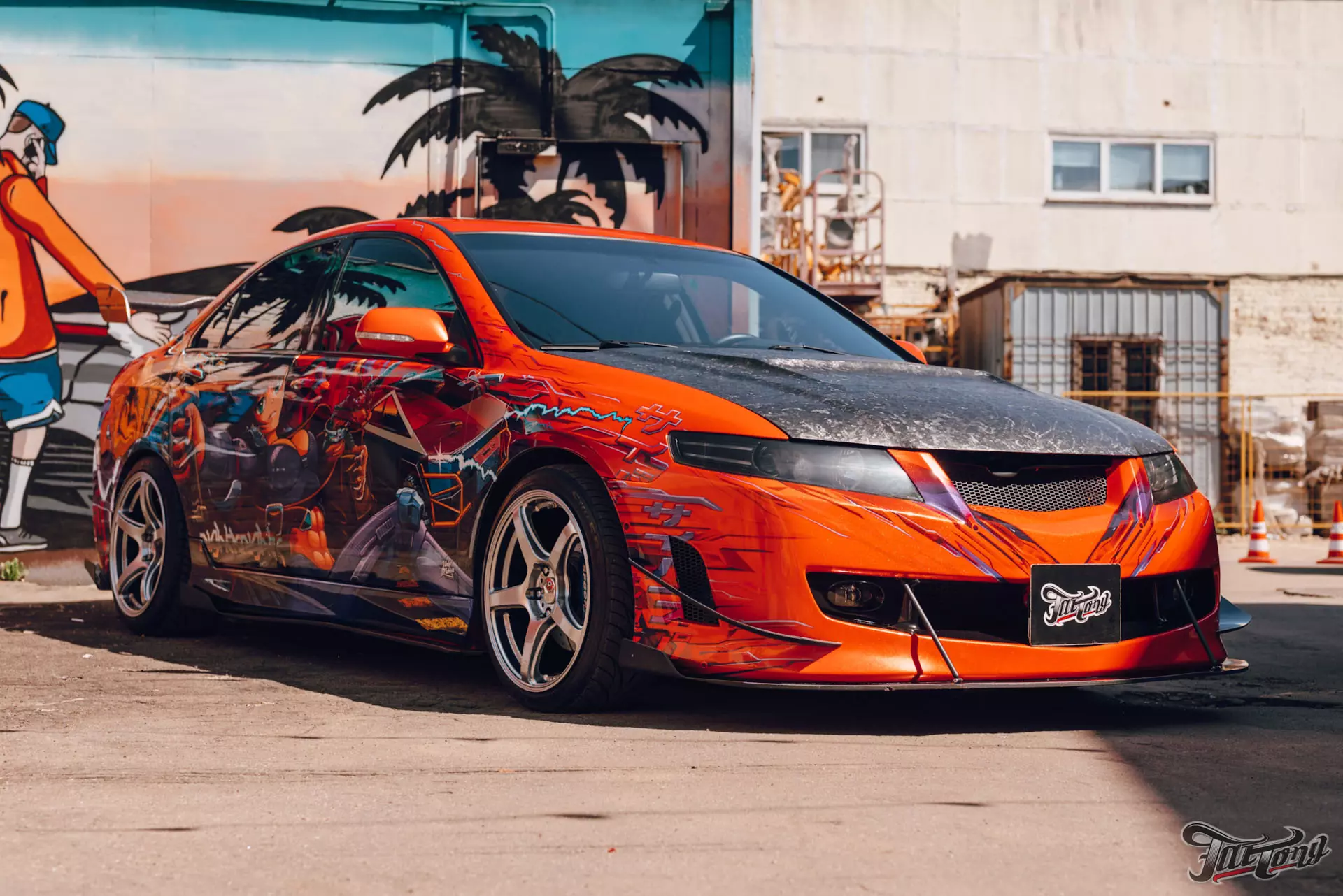 Honda Accord. Макетные работы. Кованый карбон в салоне